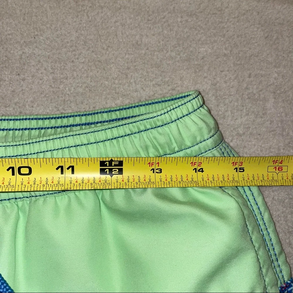 Vineyard Vines‎ Mens Green and Blue 7 inches Printed Swim Trunk Size S